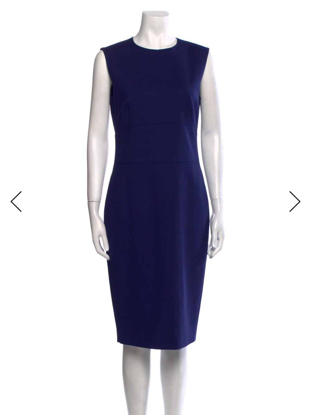 MaxMara Sleeveless Sheath Dress in Deep Navy Sz 10